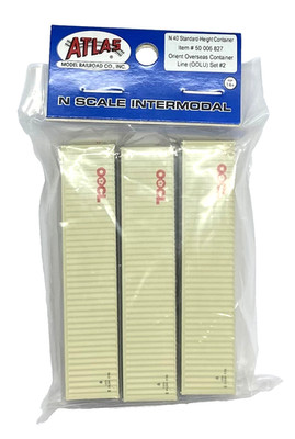 N Scale Atlas 50006826 OOCL Orient Overseas Container Line Set #1 3-Pack
