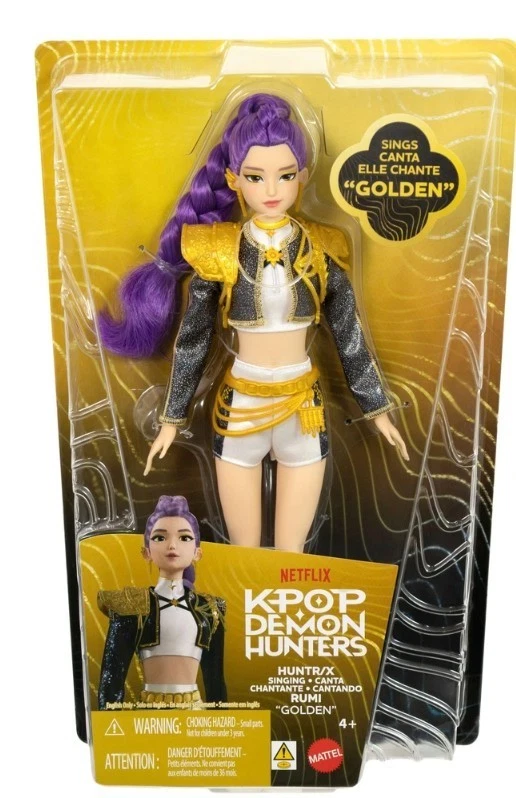 Muñeca Mattel KPop Demon Hunters Rumi Netflix canta "Golden" 4 años y +