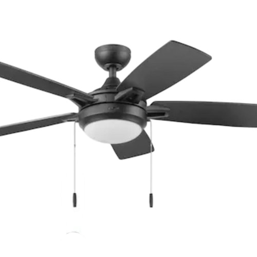 Harbor Breeze Audiss 44-in Matte Black With Espresso/Auburn Blades Ceiling Fan