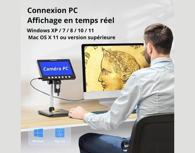Digitalmikroskop DM7 4,3'' 1000X LCD Bildschirm Video 1080P Löten Münze