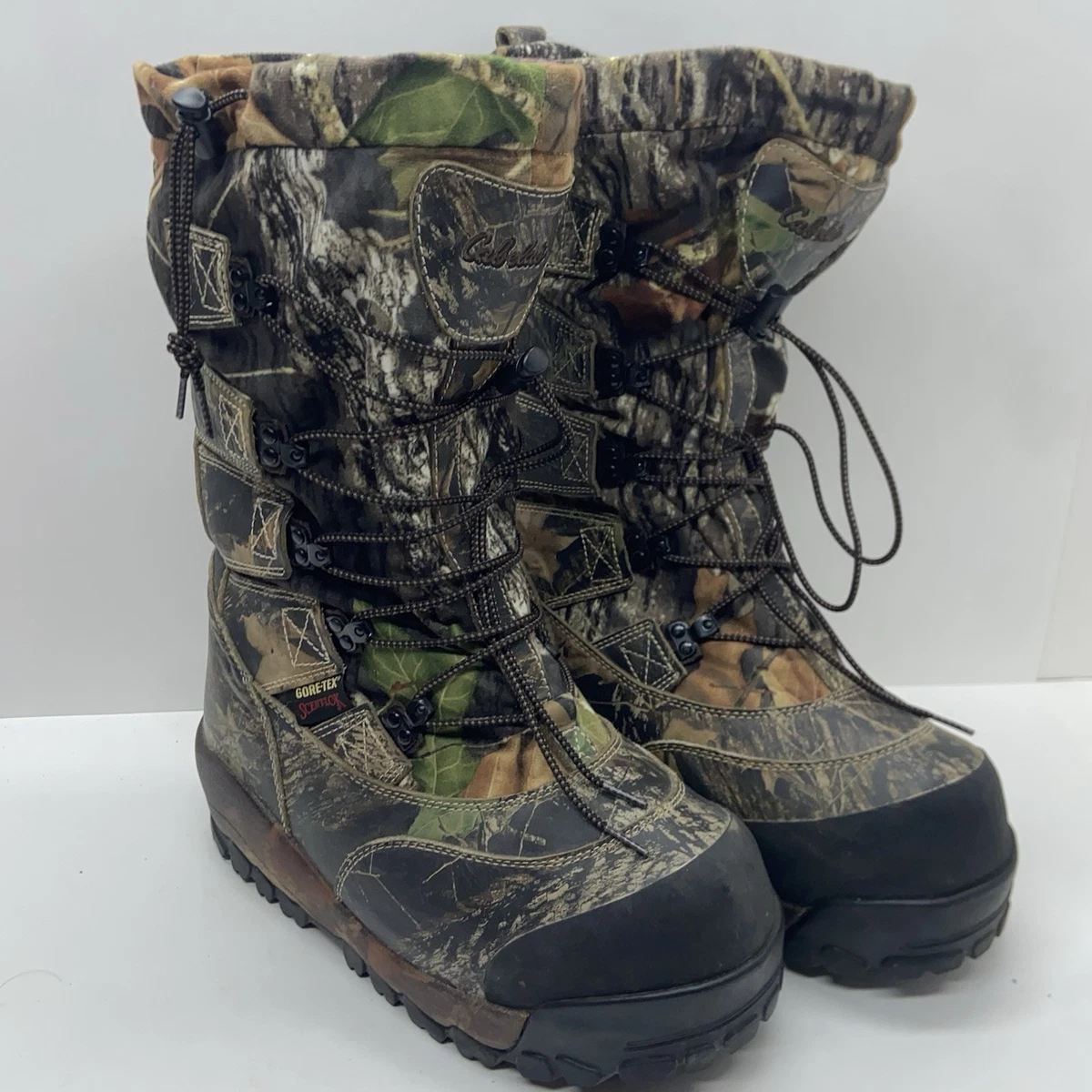 Cabelas Hunting Boots Mens 11M Camo 400g Thinsulate Waterproof Vibram 81-8639 Cabela main image 4