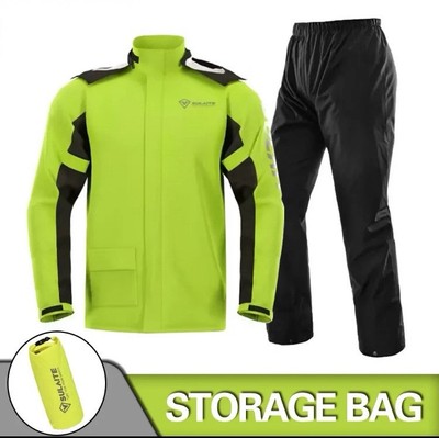 H Motorrad Regenanzug Jacke Hose Set   Wasserdicht Camping Wandern Angeln