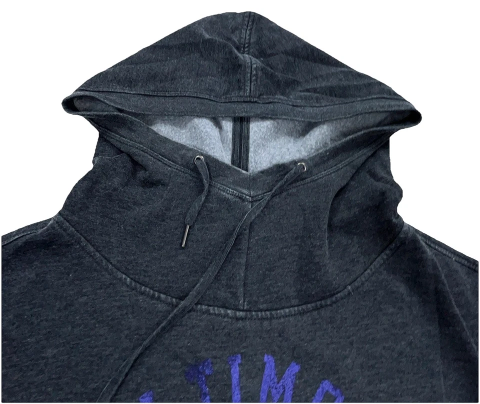 Baltimore Ravens Hoodie Women Medium Gray Sweatshirt Sweater Spell Out Faded - Image 4 of 4