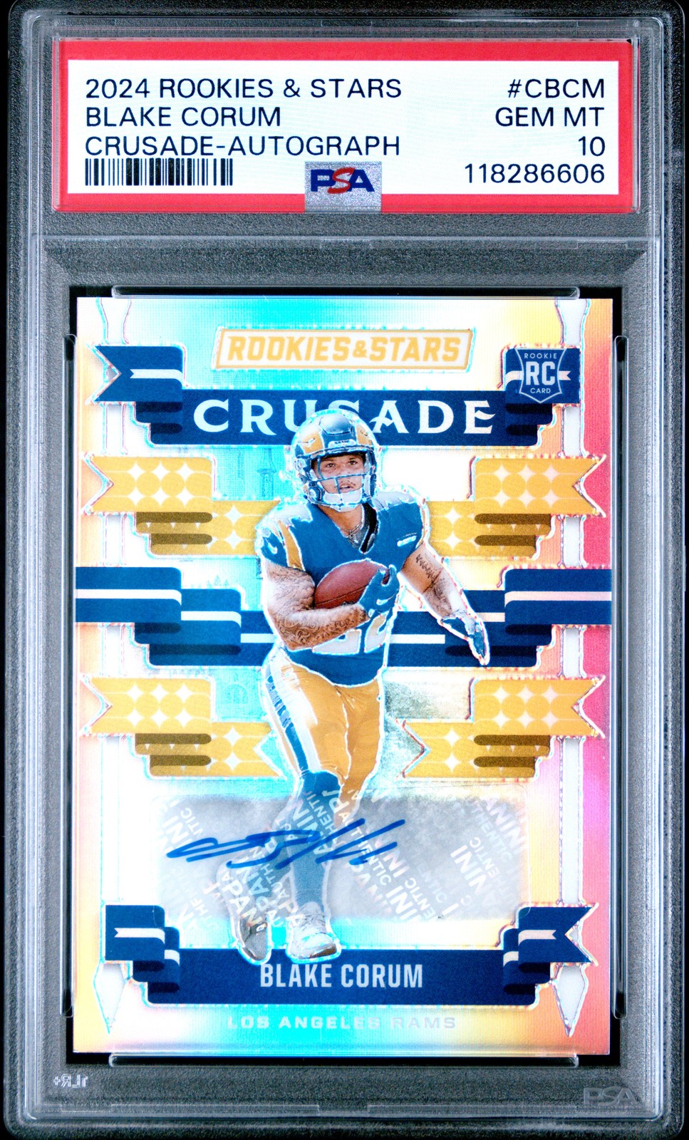 Blake Corum Panini Rookies & Stars Crusade #CBCM Autograph