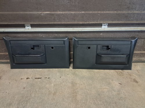 1981-1991 Chevy GMC Truck Suburban K5 Blazer Black Front Interior Door Panels