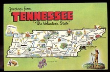 Descriptive Tennessee Map Colorful Illustrati...