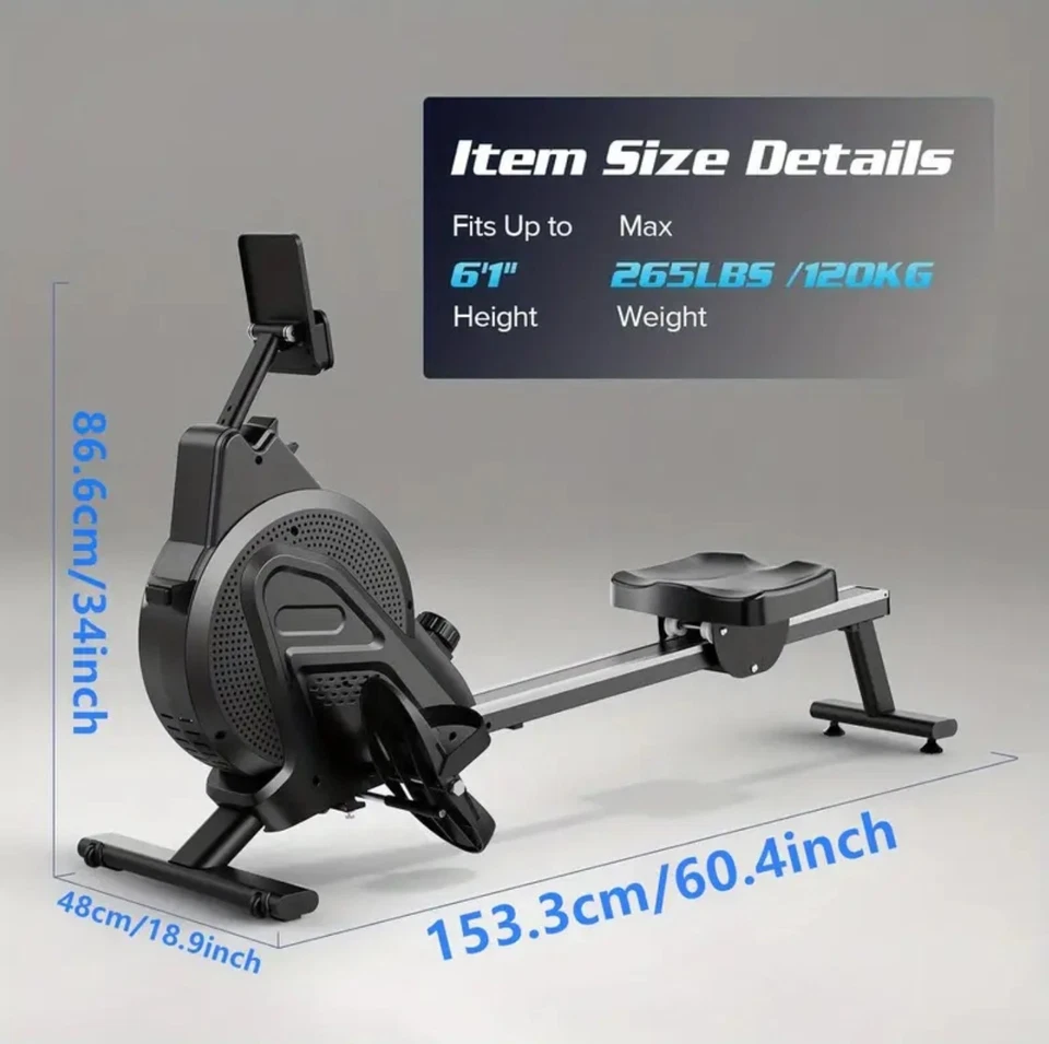 Magnectic Rowing Machine For Home Gym With 16 Resistance Levels - Image 3 of 4