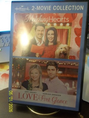 MATCHING HEARTS & LOVE AT FIRST GLANCE~2021 VG/C HALLMARK DBL FEAT DVD~T COLE