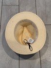 LUCKY BRAND Women's Straw Fedora Hat Tan Cream Wide Brim Adjustable OSFM — photo 4