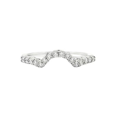 14K White Gold Lab Grown Diamond Curved Band GP274