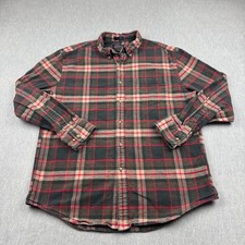 Pendleton Shirt Men Large Brown Red Mason Plaid Flannel Button Down Outdoors