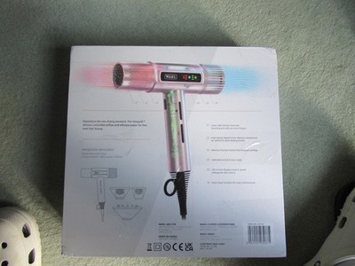 Wahl Vanquish Haartrockner, leicht, LED-Display, leise, Profi 3 Aufsätze