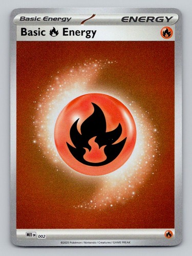 Basic Fire Energy 002 Common Mega Evolution Energies Pokemon Reverse Holo NM