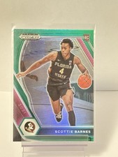 2021-22 Panini Prizm Draft Picks Scottie Barnes #6 Green Prizm RC Florida State