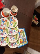 Vintage 32 Lot Tin Kids Dishes-As Is