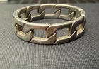 Vintage Style Sterling Silver 925 Paperclip Chain Link Ring Band Sz 9