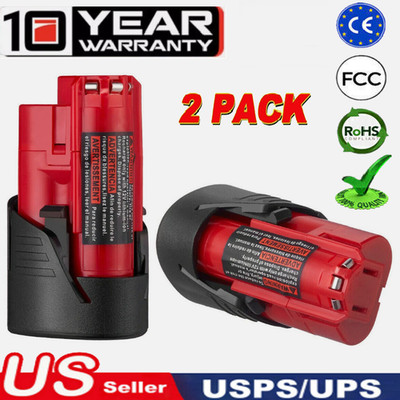 2Pack For Milwaukee for M12 LITHIUM 3.5Ah Extended Capacity Battery 48-11-2460