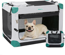 Soft Collapsible Dog Crate - 26 Inch Portable Travel Dog Crate for Puppy/Small D