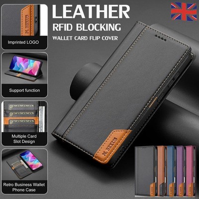Magnetische Flip Leder Brieftasche Etui Ständer Hülle für Samsung A56 A17 A26 A12 A16 14