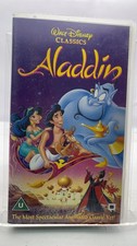Walt Disney Aladdin VHS Cassette Tape