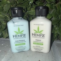 Hempz Original and Triple Herbal Body Moisturizer Lot of 2 New 2.25 oz Each