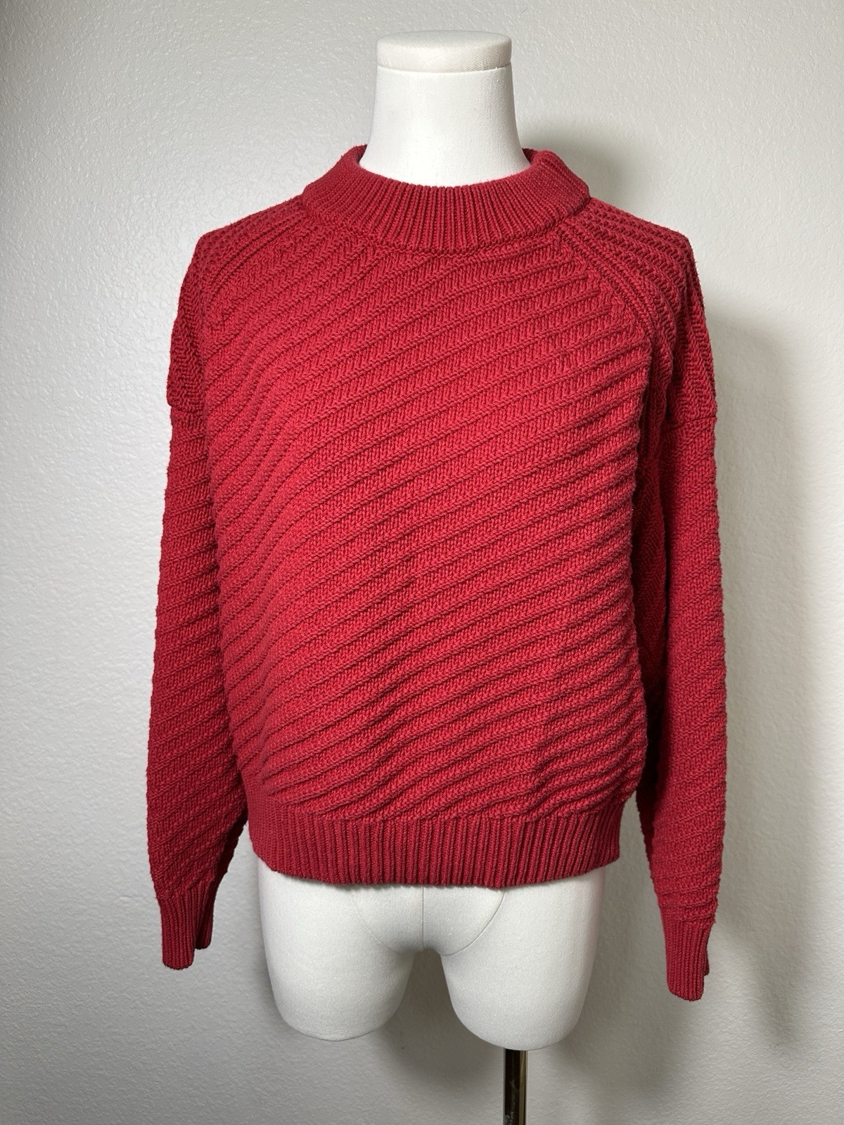 Universal Thread Womens Thick Red Cable Knit Pull… - image 1