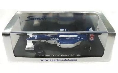 Spark 1/43 Tyrrell 019 #4 2nd Monaco GP 1990 Modellauto weiß blau