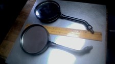 2 Matching Fixed in Place MOTORCYCLE Rear View Mirrors Black Ninja unbranded
