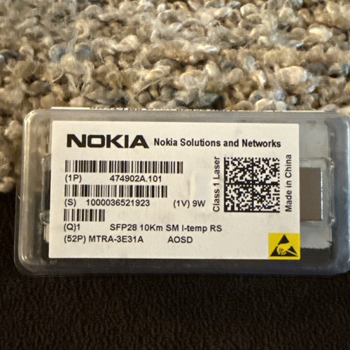Nokia AOSD SFP28 10Km SM I-TEMP RS 474902A.101 RTXM330-201-C39