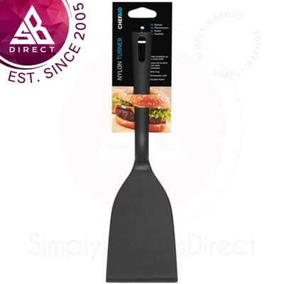 Chef Aid Nylon Wender Küchenwerkzeug│BPA Frei│Spülmaschinenfest│Schwarz - Bild 1 von 4