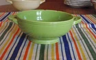 Vintage Fiesta CHARTREUSE Cream Soup Bowl 2-Handles ~