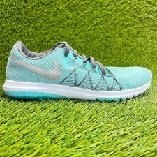 Nike Flex Fury 2 Run Mujer Talla 8 Azul Gris Atlético Zapatos para Correr Tenis
