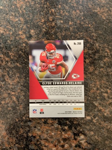 2020 Mosaic Clyde Edwards Helaire Kansas City Chiefs NFL Debut Rookie - Picture 2 of 2