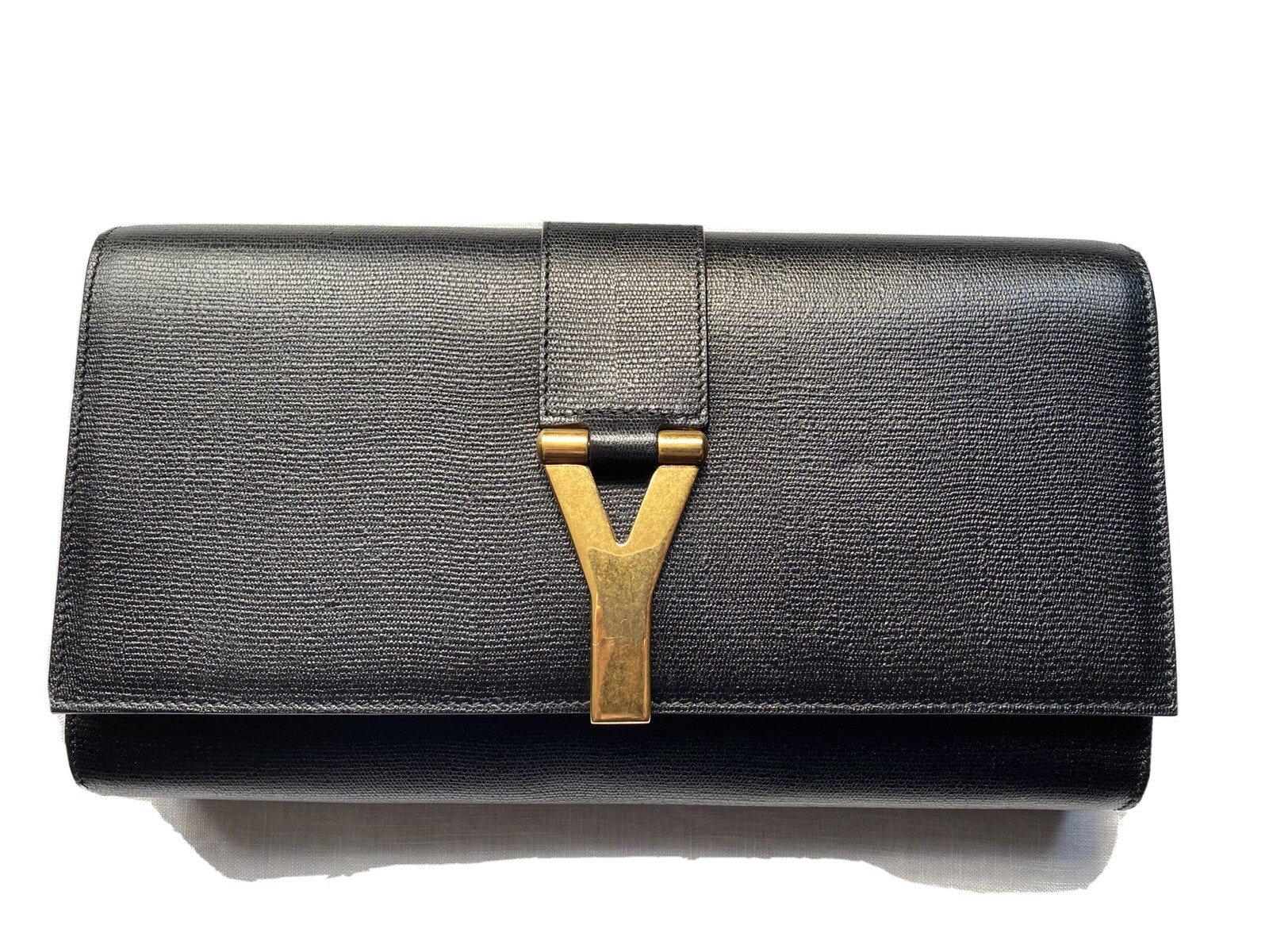 Borsa da sera Yves Saint Laurent YSL in pelle nera pochette autentica