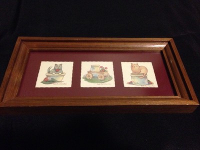 Beth Ann Hamilton Cat Print Signed Numbered Framed Matted