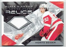 2021-22 BLACK DIAMOND DEBUT RELICS RED MORITZ SEIDER DETROIT RED WINGS #DD-MS