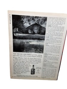 1981 Jack Daniels Whiskey Reagor Motlow Hollow Original Print Ad