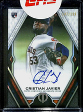 2021 Topps Tribute Rookie Autograph Christian Javier No 147 of 199