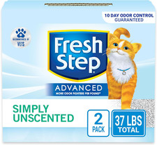 Advanced Simply Unscented Clumping Litter, Unscented Cat Litter Fights Odor on