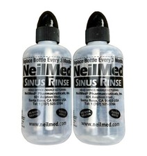 2 NeilMed Sinus Rinse Bottles Refillable 8oz - 240mL Bottle 2 Pack 