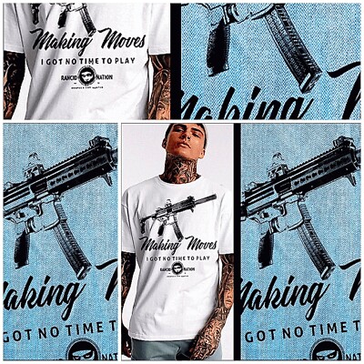 Urban streetwear gangsta t-shirt mobster mafia thug gangster hip hop make moves