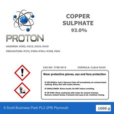 1000g COPPER SULPHATE 93.0% High Quality Animal Feed Care  1kg Metal Etching