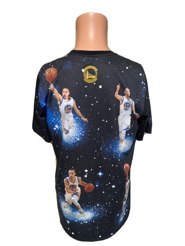 NBA Stephen Curry Space & Stars All Over Print Shirt Size Medium Men’s - Picture 10 of 12