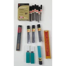 Vintage Mechanical Pencil Lead Lot Foray Pentel Berol Turquois HB Scripto Mirado