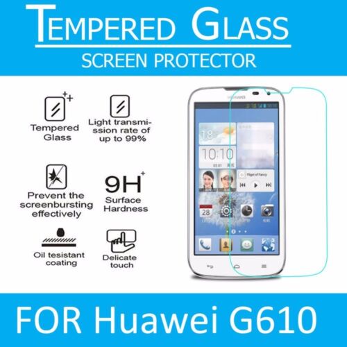 2 x Tempered Glass 9H Screen Protector For Huawei Honor Ascend G 610 - Picture 1 of 12