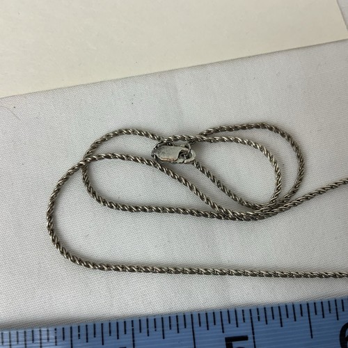 Vintage Tiffany And Co. Sterling Silver Bean Pendant Slider Necklace Signed - Picture 7 of 10