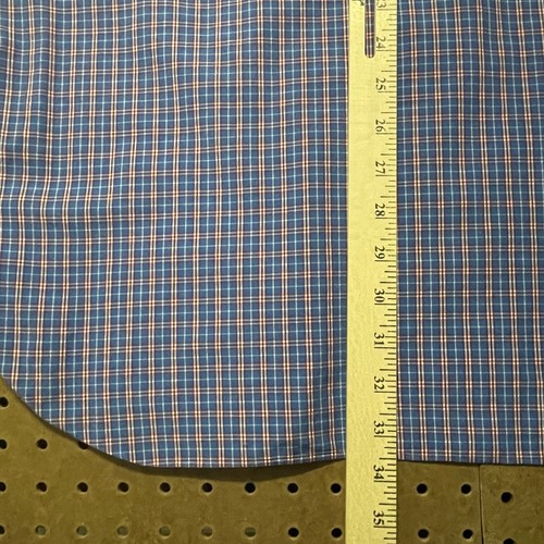 Kiton LS Button Up Shirt Mens Sz 17.5/44 Blue & Red Gingham Plaid Modern Italy - Picture 9 of 10