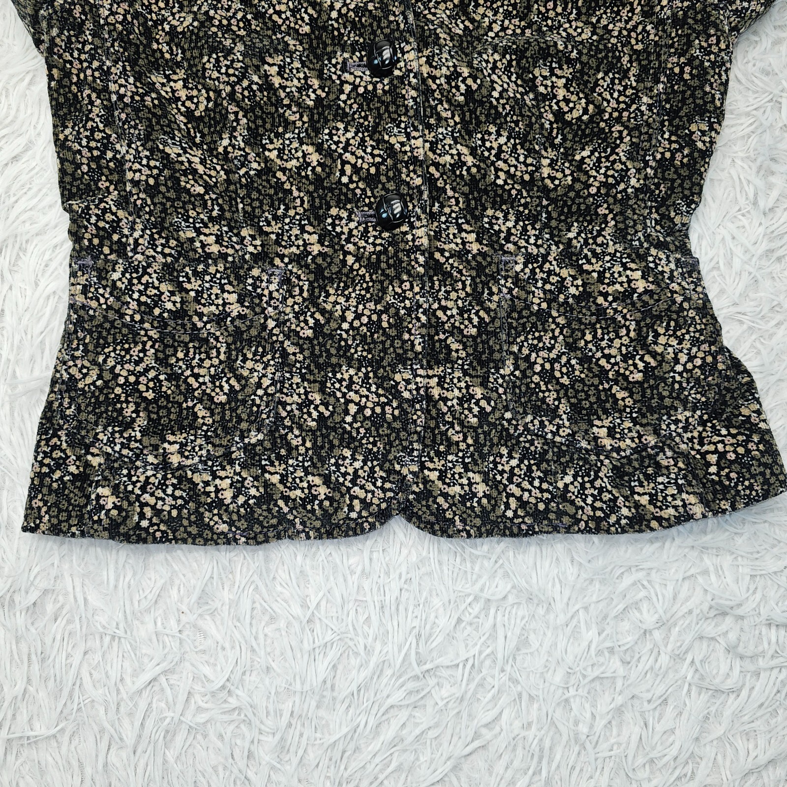 Gap Stretch Black Multicolor Button Front Blazer … - image 6