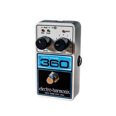 Electro-Harmonix Nano Looper 360 Pedal mit 2-Bit 44,1kHz unkomprimierter Qualität