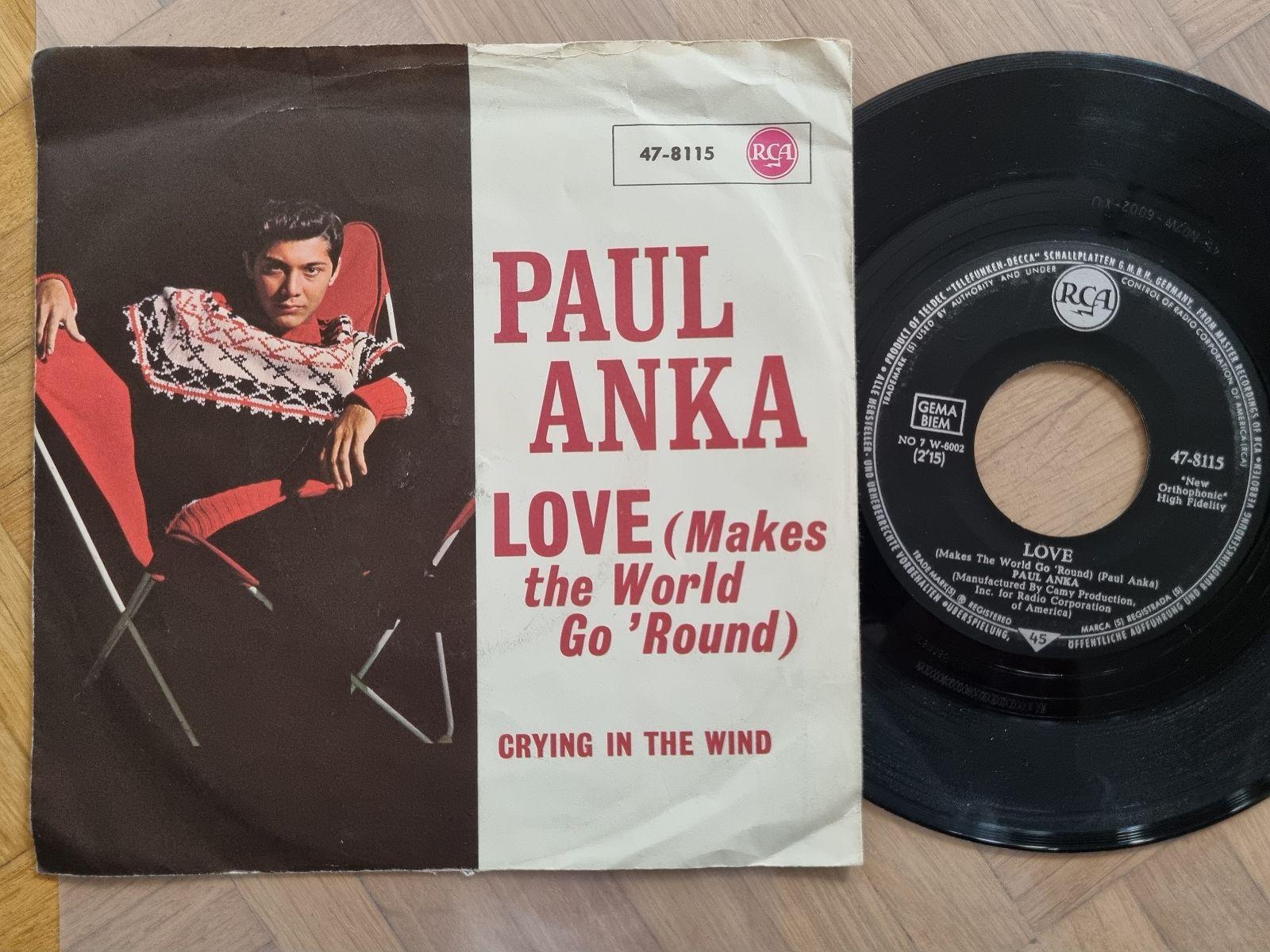 7"" Single Paul Anka - Love makes the world go 'round Vinyl Germany